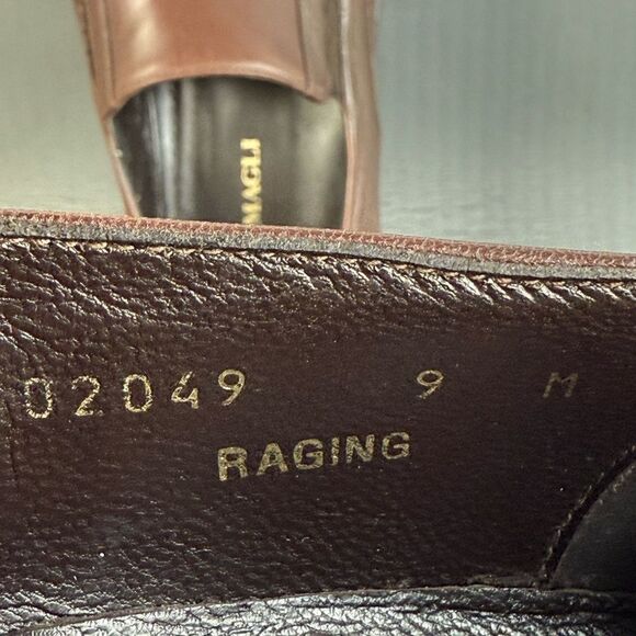 Bruno Magli Raging slip-on loafers brown nappa leather shoes men’s size 9 main image 3